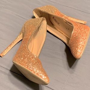 Ombre rose gold to gold shoes